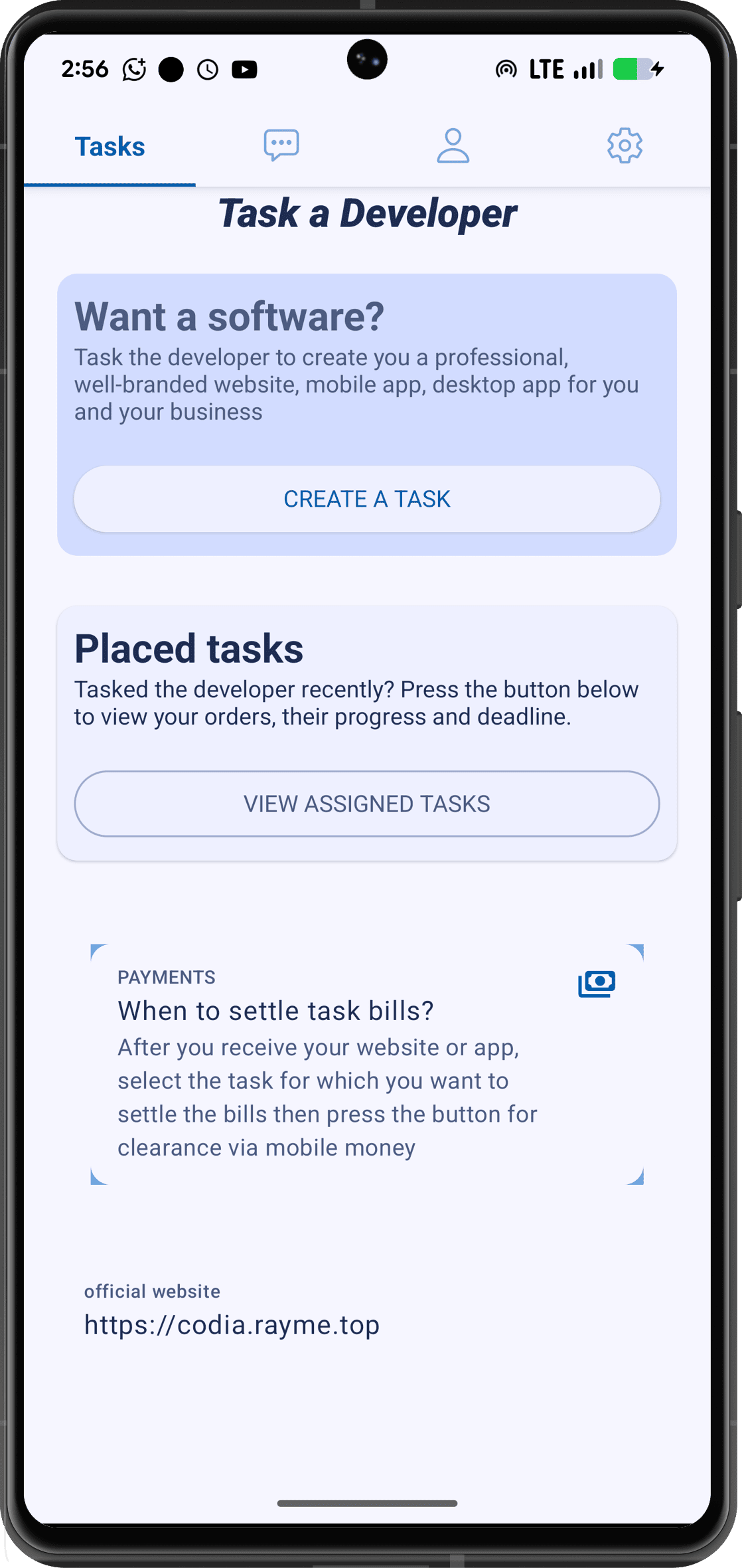 Screenshot description