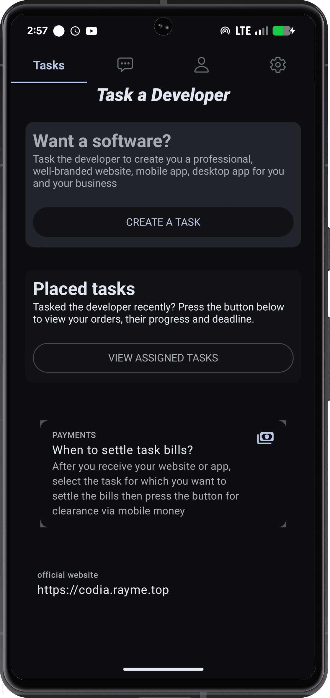 Screenshot description