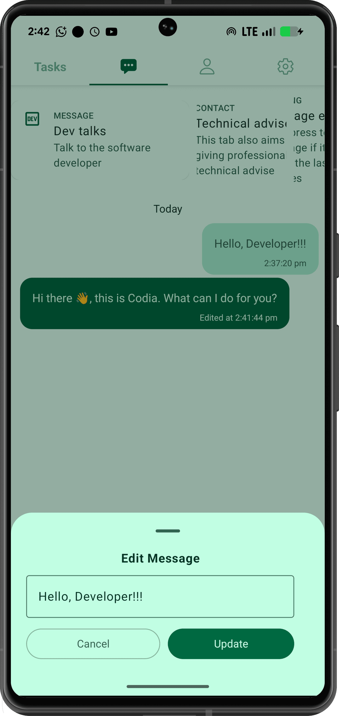 Screenshot description