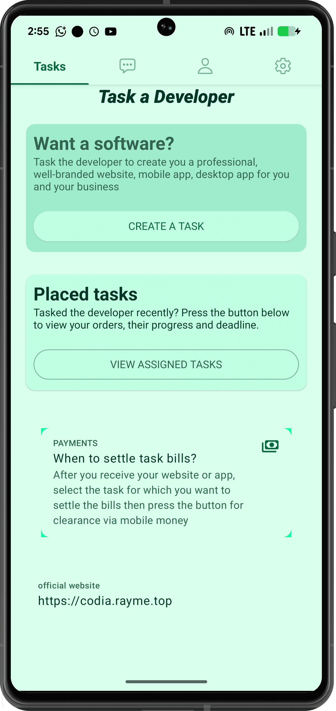 Screenshot description