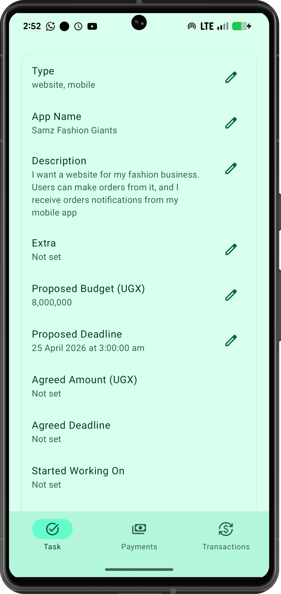 Screenshot description